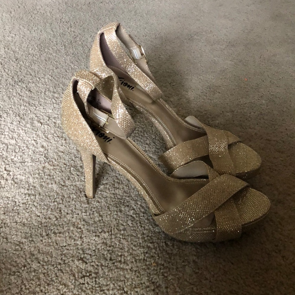 Gold Sparkle Heels